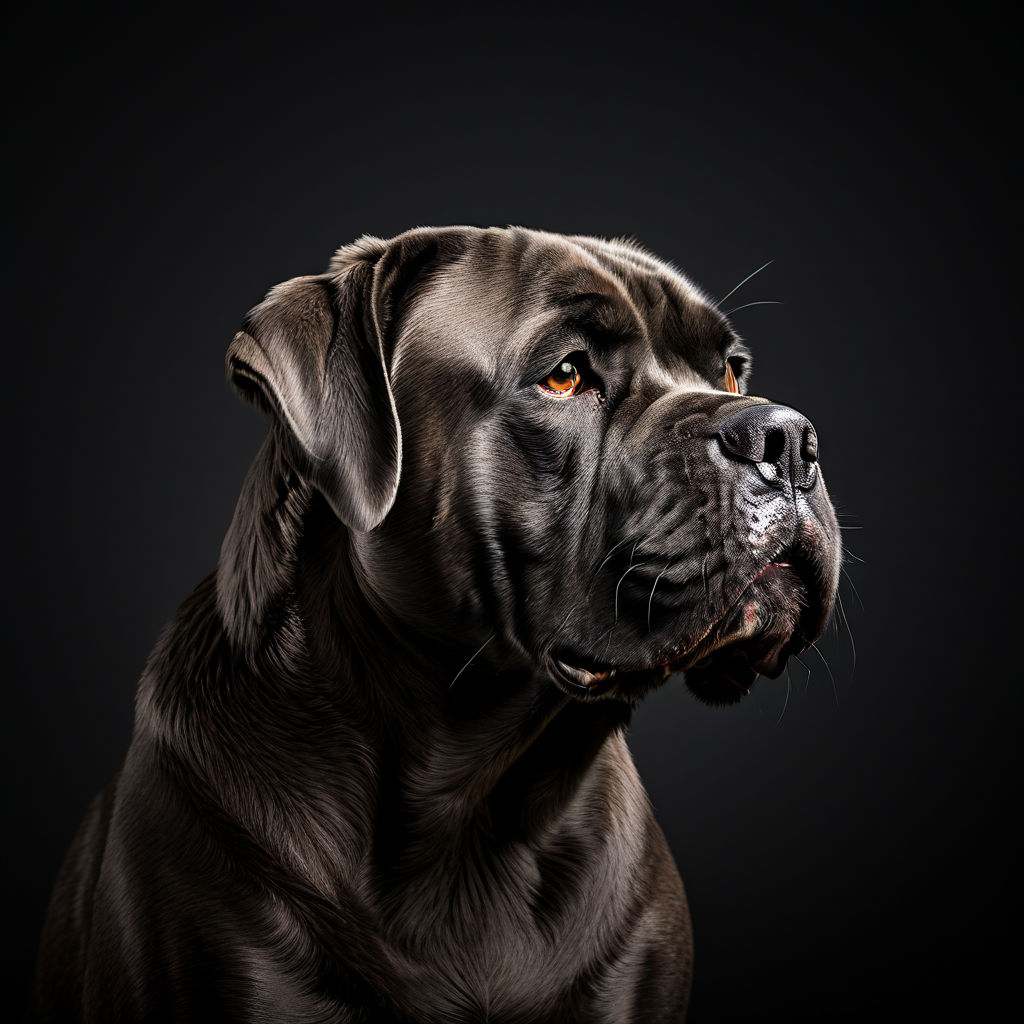 Aggressive Cane Corso Barking in a mad way side view profile by preston ...