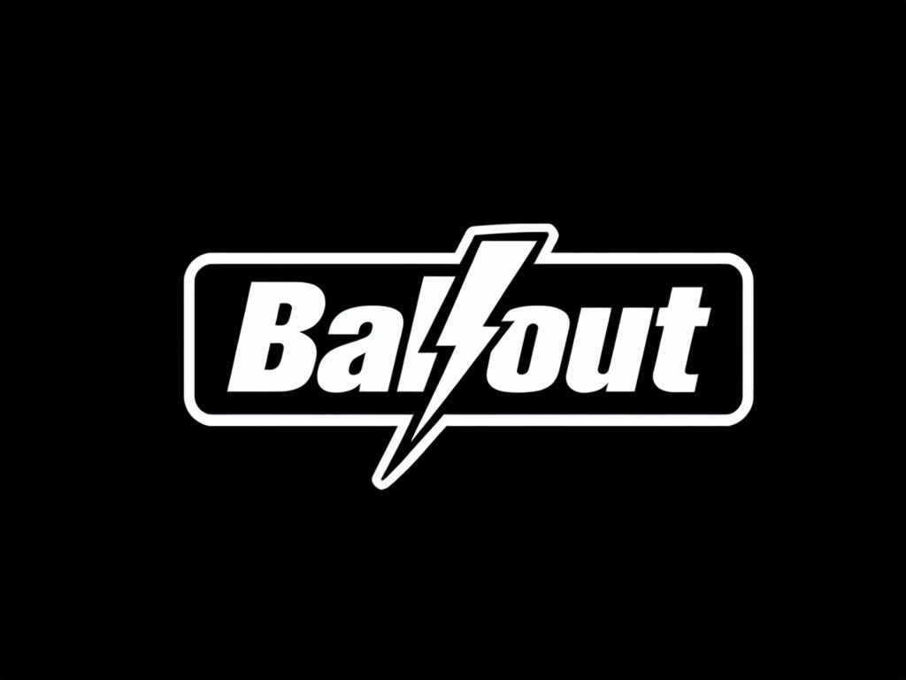 Bold Minimalist Ballout Logo with Lightning Bolt Design Hat
