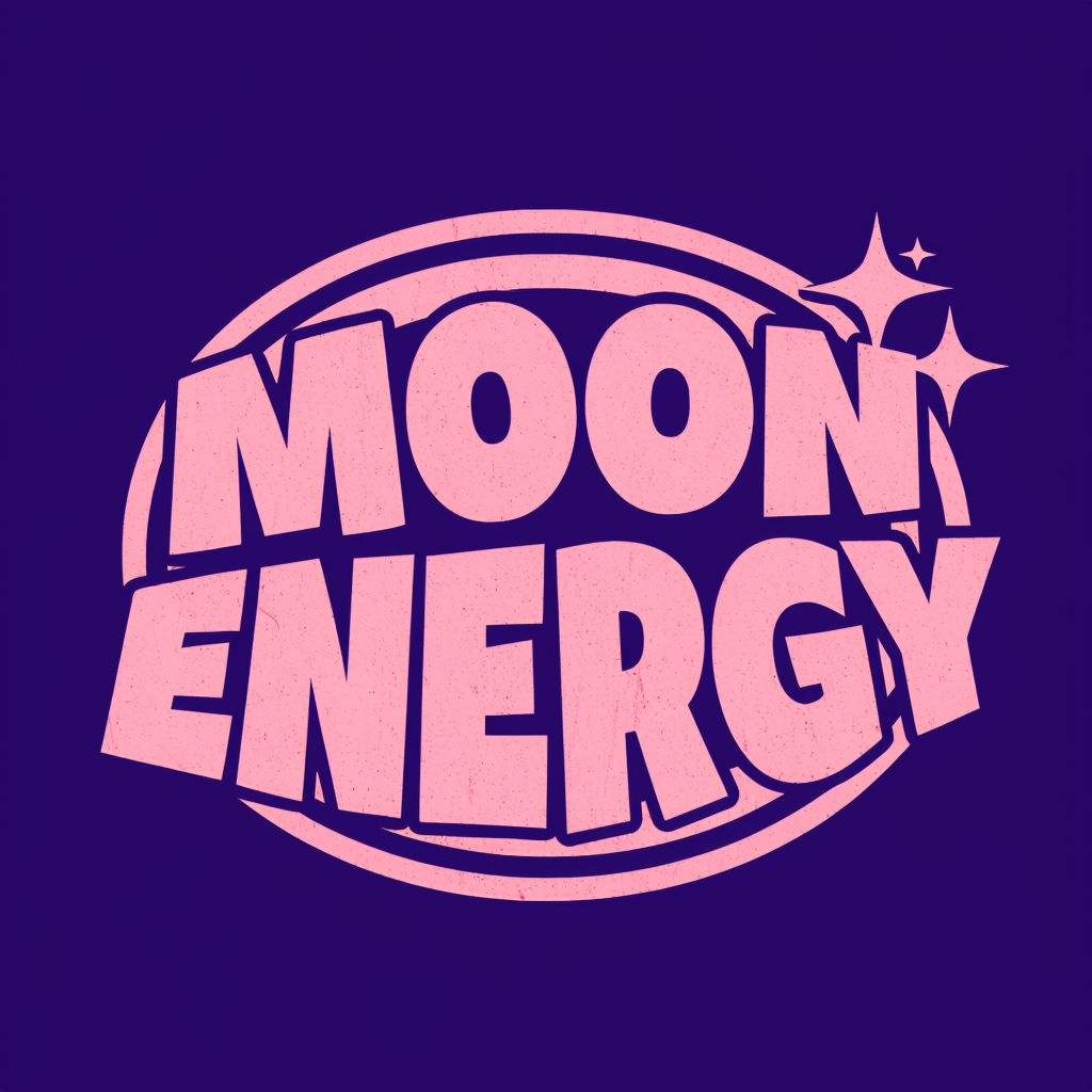 Retro Moon Energy Graphic Design T-Shirt