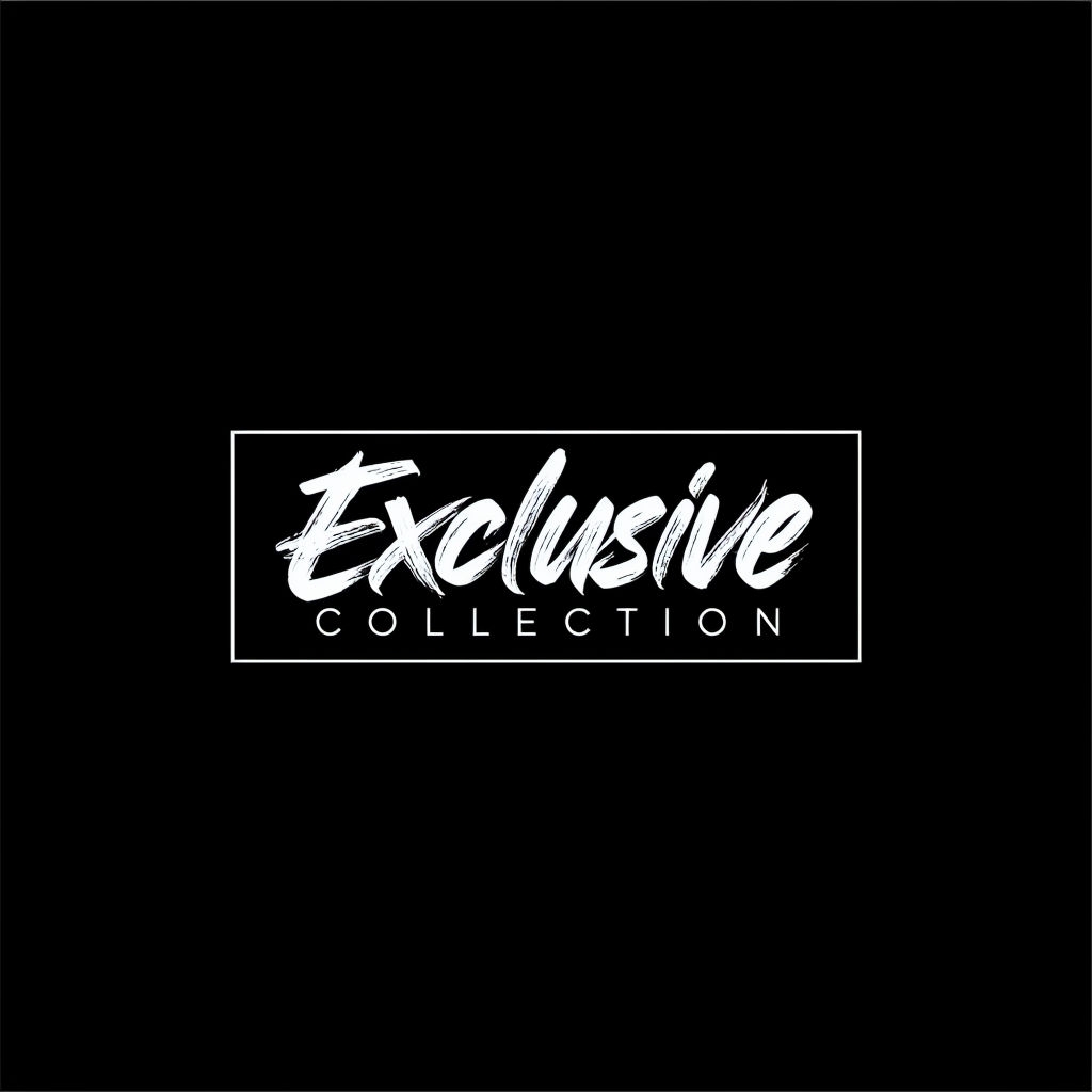 Exclusive Collection Minimalist Logo Design on Black Background