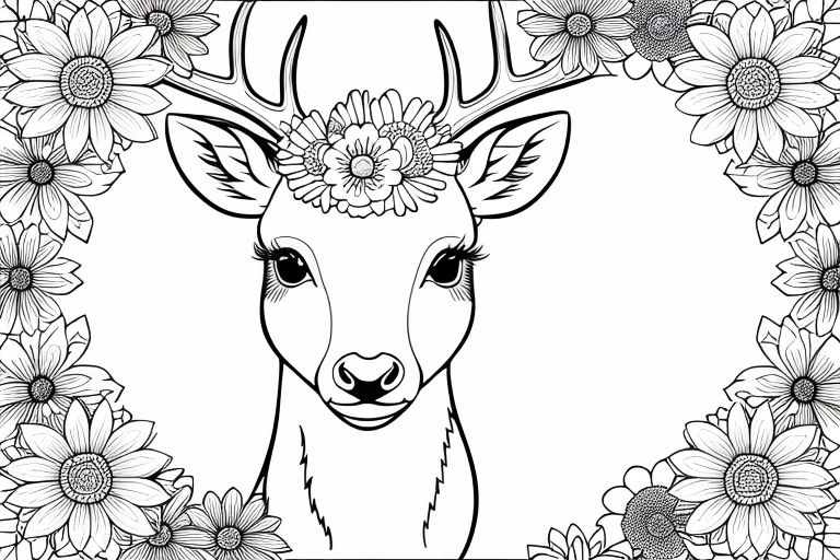 Cute happy coloring page for adult women by Mike Noble - Playground