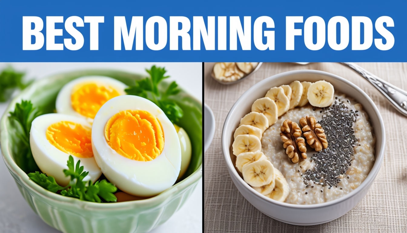 Best Morning Foods Promotional Banner for Healthy Eating Social Media Post