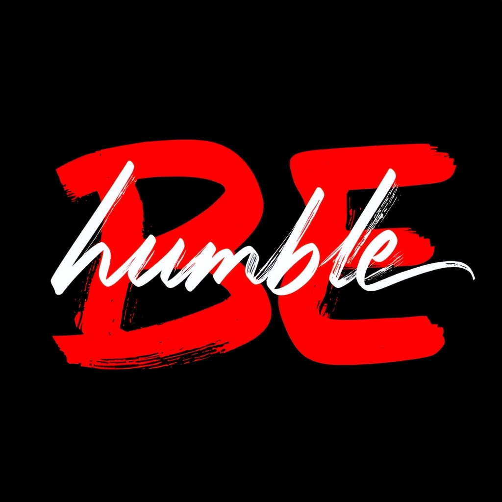 Be Humble Bold Typography Motivational T-Shirt