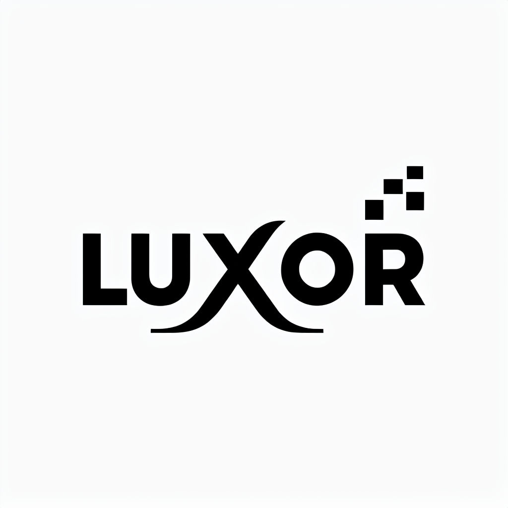 Elegant Minimalist LUXOR Logo Design with Geometric Elements Logo