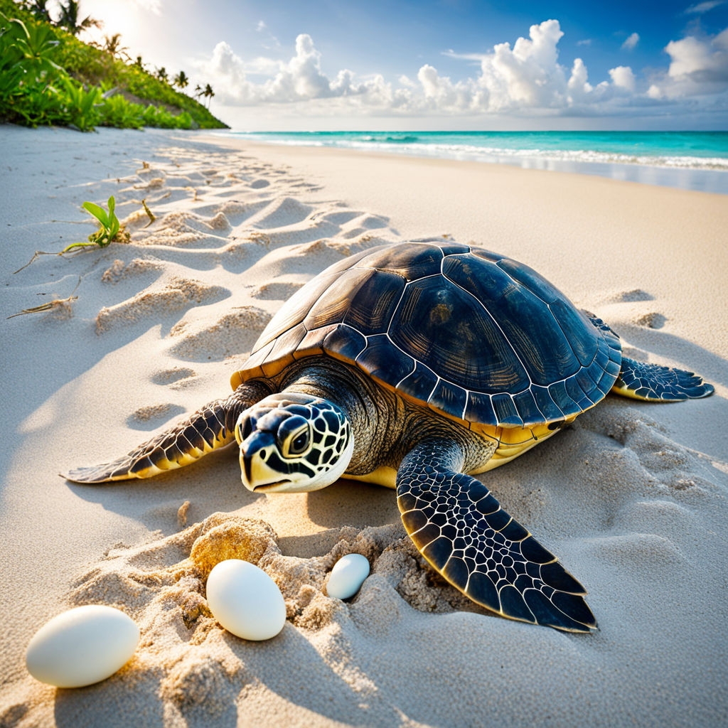 Endangered sea turtle nesting in a Marine Protected Area by seungeun ...