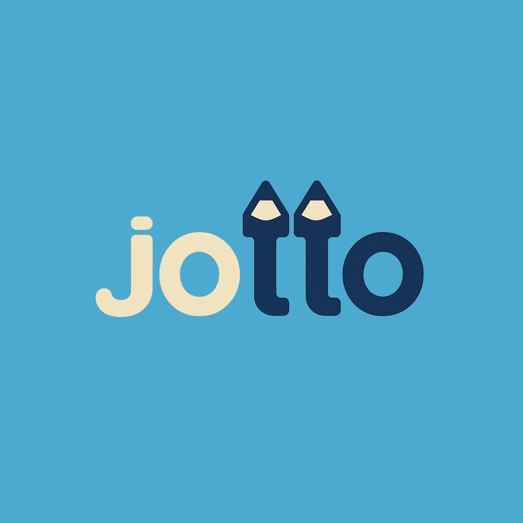 Playful Minimalist Jottito Logo with Cat Faces Design