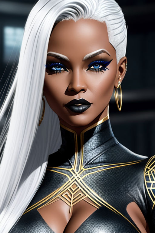 A detailed full view of Ororo Monroe with Silver hair and Bl... by ...