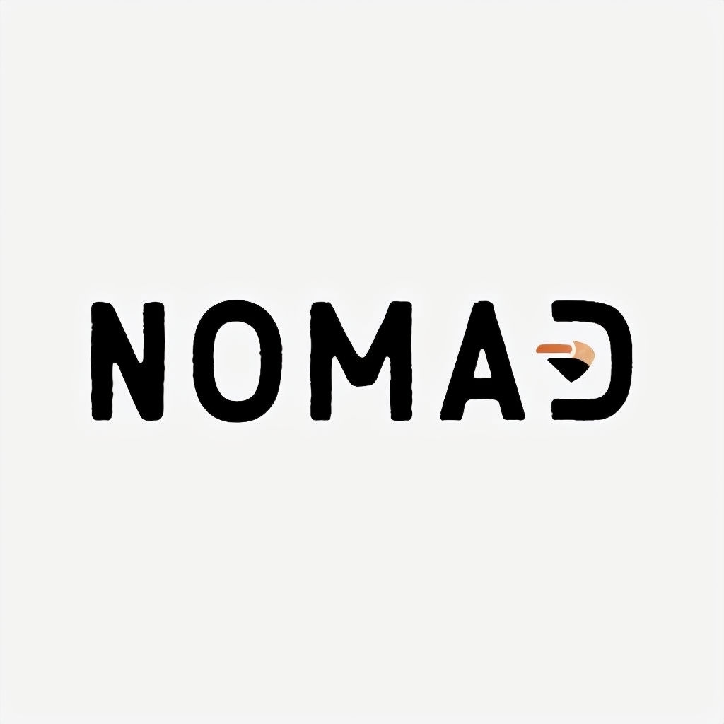 Bold Minimalist NOMAD Logo for Travel and Apparel Brand Logo