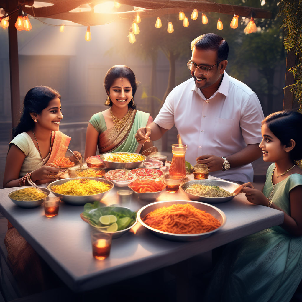 Create an image for INDIAN FAMILY DINNER by Kirti Kamble - Playground