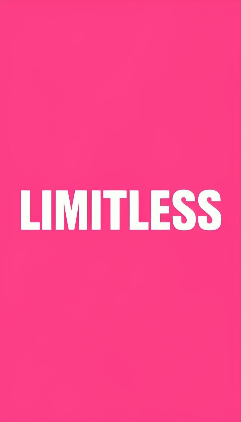 Bold White 'LIMITLESS' Text on Vibrant Pink Background Phone Case Cover