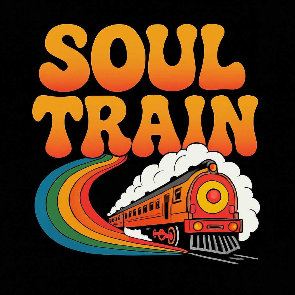 Vibrant Retro Soul Train Graphic T-Shirt