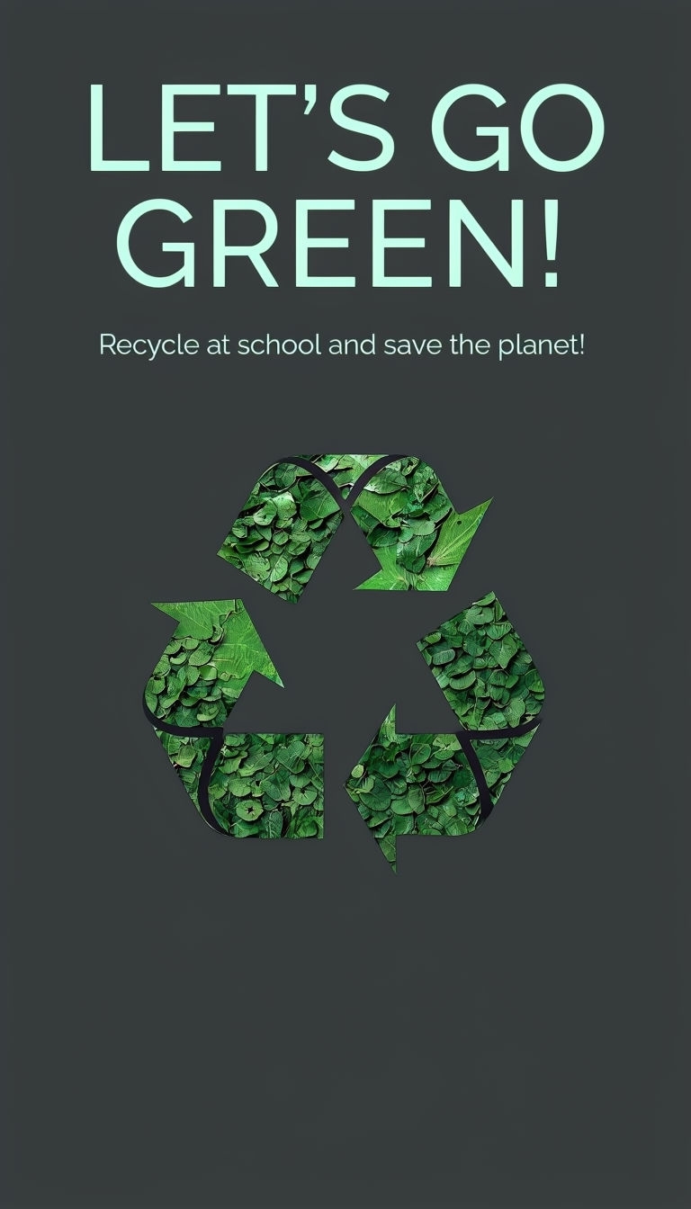 Let's Go Green! Minimalist Recycling Story for Instagram Post