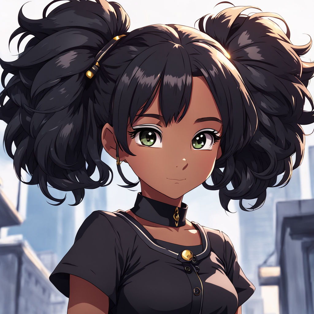 dark skin anime girl