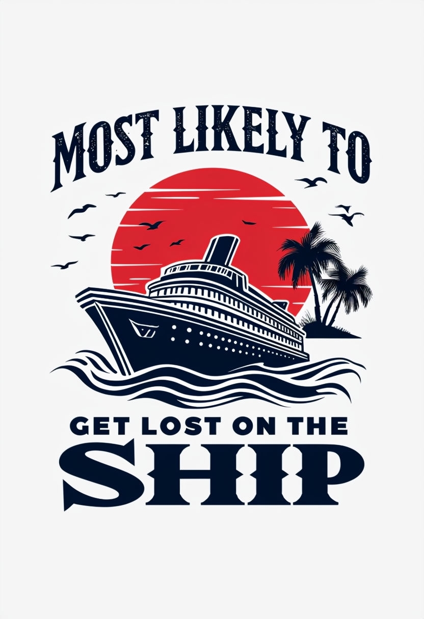 Vintage Most Likely To Get Lost On The Ship T-Shirt