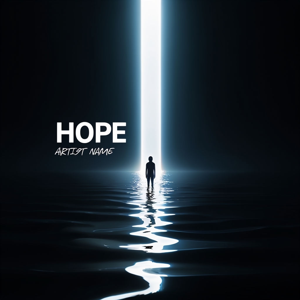 Minimalist Light Beam Reflection Artwork with Hopeful Theme Spotify Album Cover