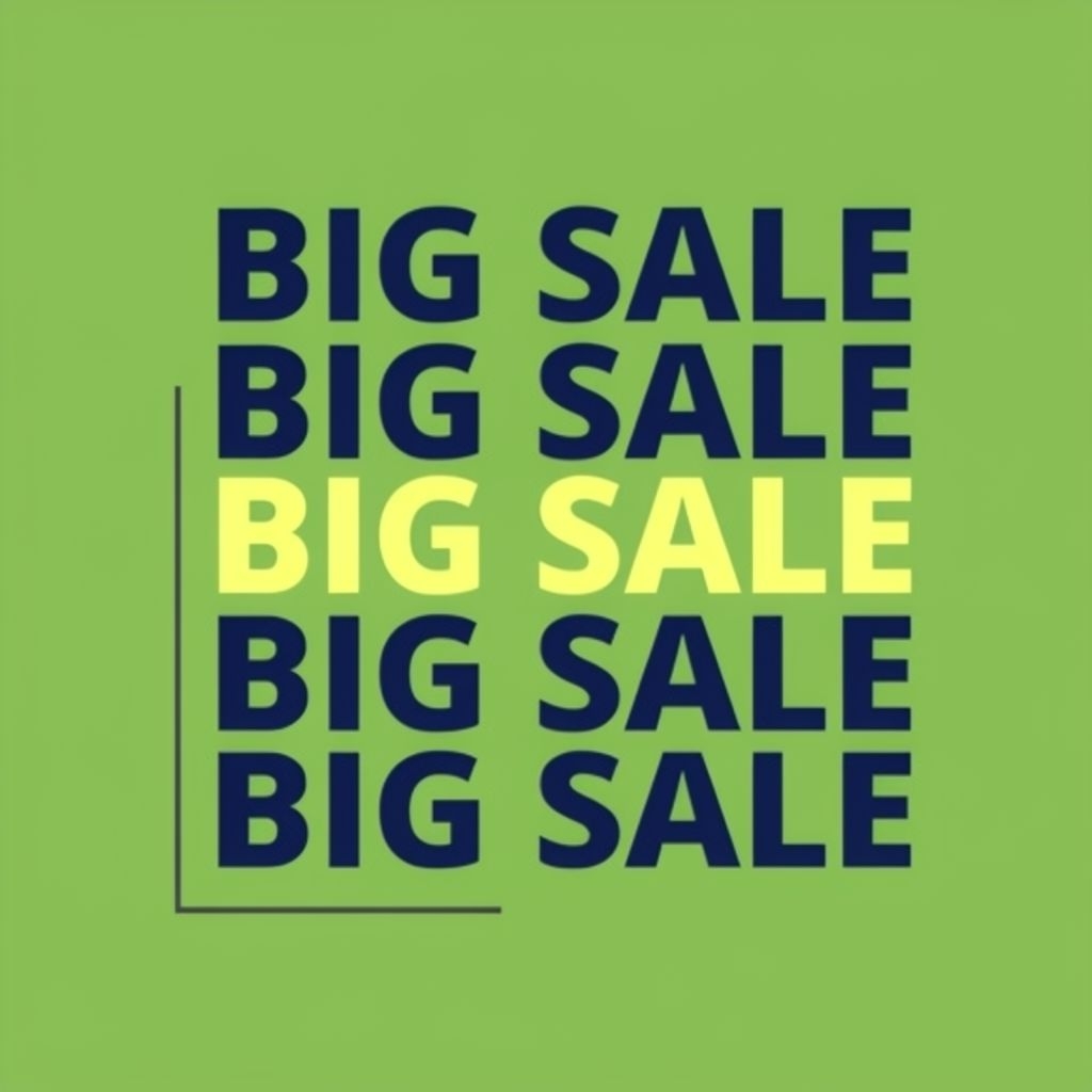 Minimalist Big Sale Promotional Graphic for Advertising Ads