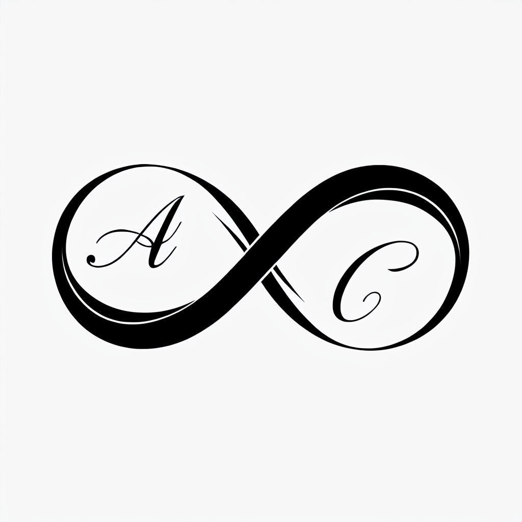 Elegant Infinity Symbol with A and C Monogram Design