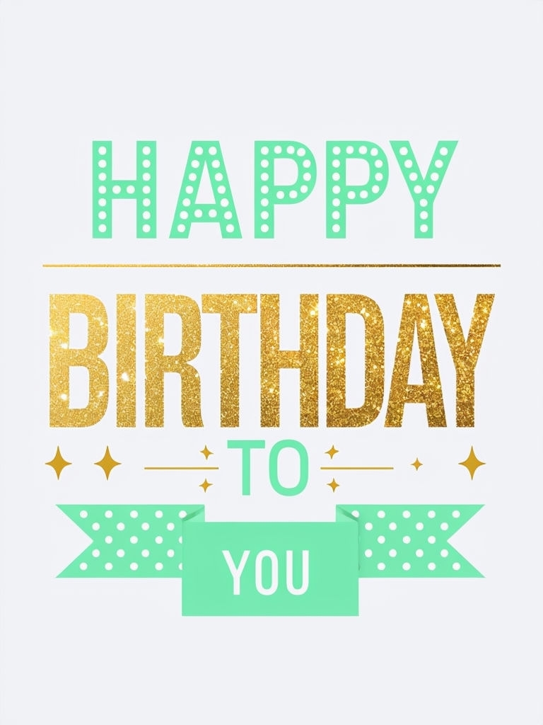 Modern Minimalist Happy Birthday Card Design with Polka Dots Card