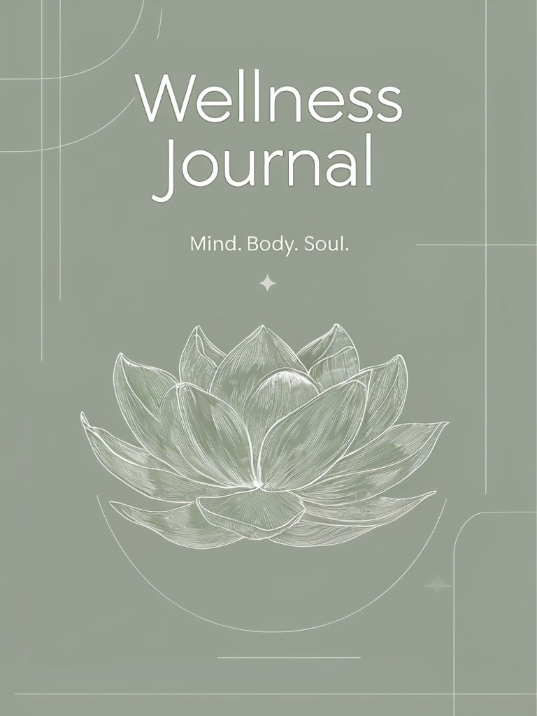 Minimalist Lotus Flower Wellness Journal EBook Cover