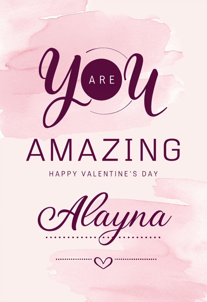 Elegant Valentine's Day You Are Amazing Greeting Card Design