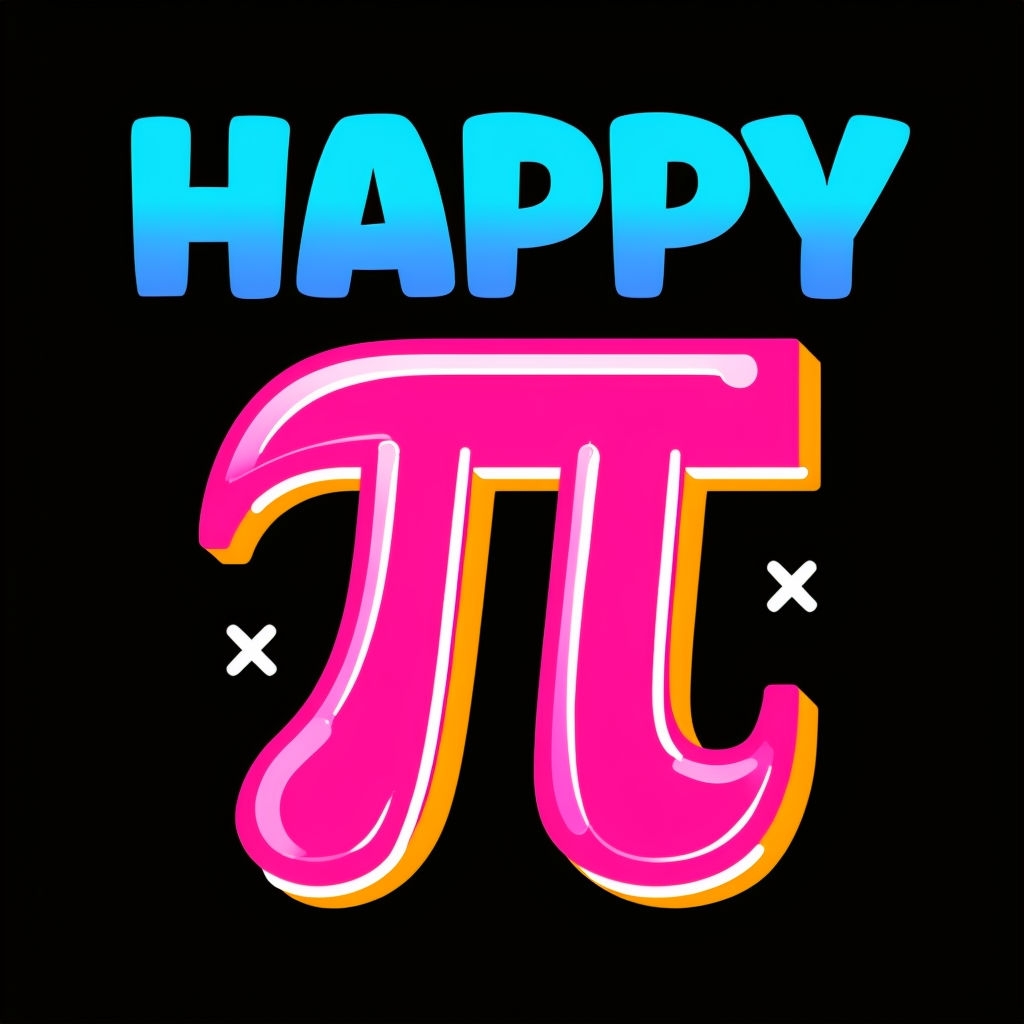 Vibrant Pink Pi Symbol Celebration Happy Pi Day Sticker