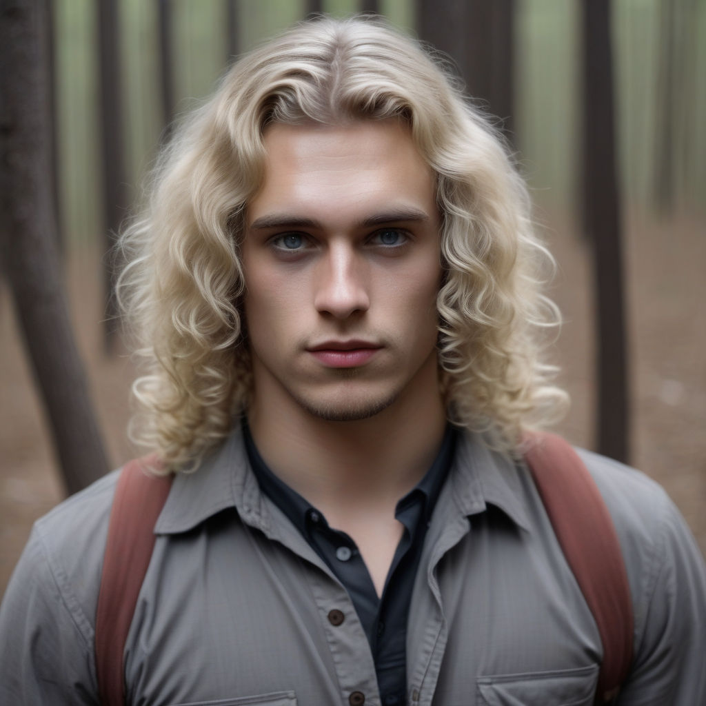 long blond curly hair