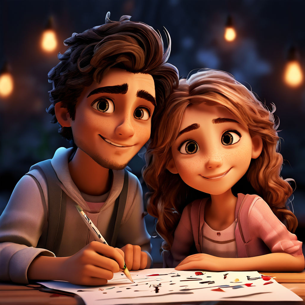 couple in love ilustration cartoon