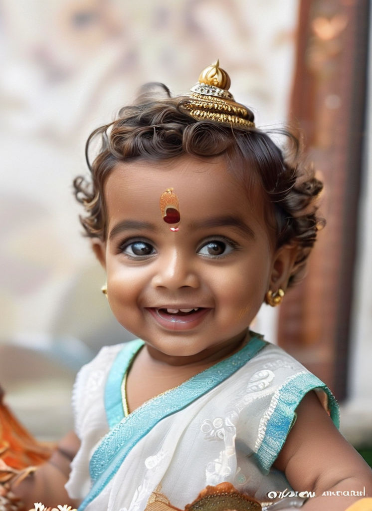 A cute adorable tamilnadu baby Lord Muruga sitting on a peac... by vm ...