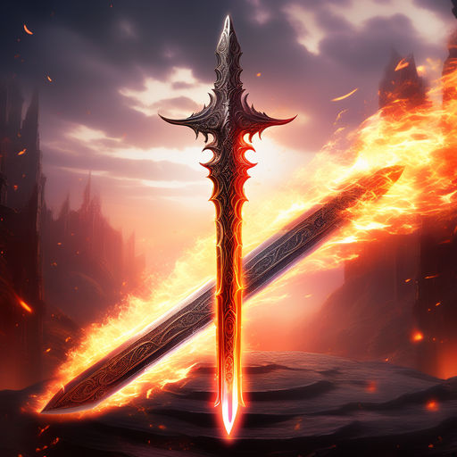 The Flame Soul Sword is an ancient legendary blade by 佐藤正俊 - Playground