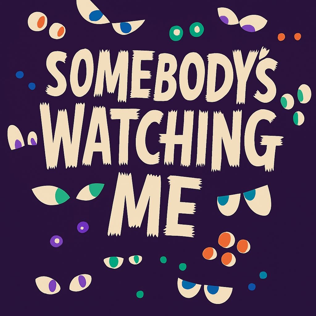 Somebody's Watching Me Cartoon Eye Illustration Sticker