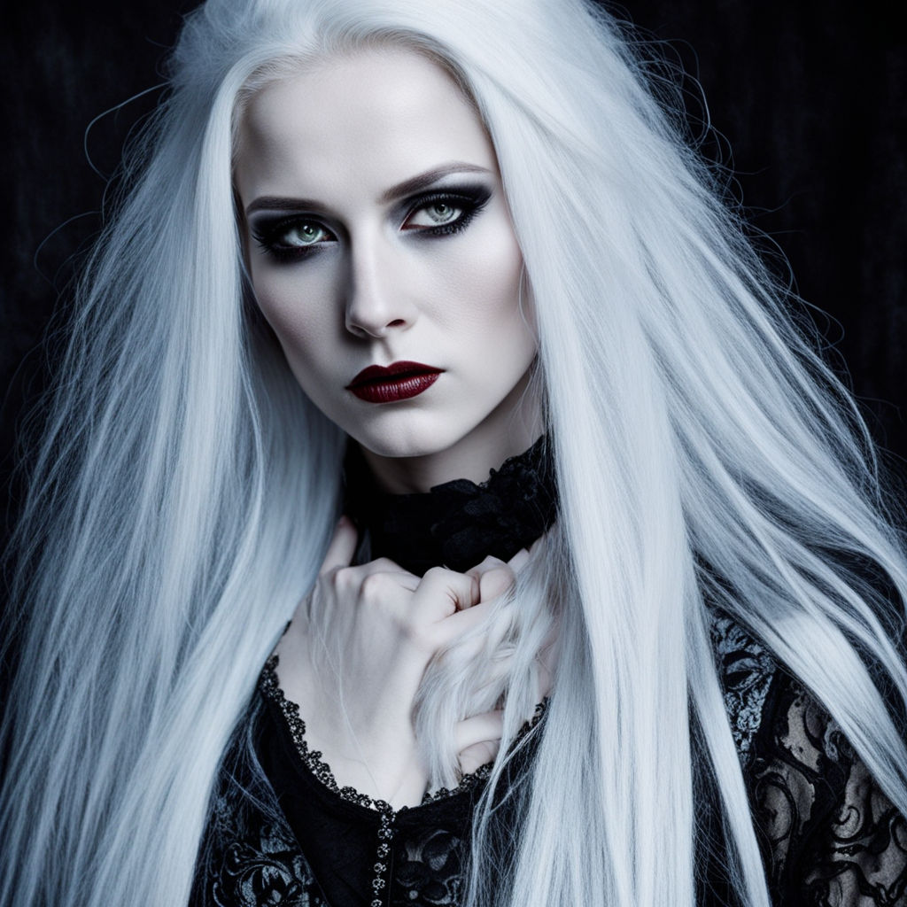 goth with white hair