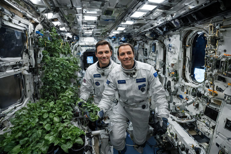 Growing plants on the ISS space station by Дамаск Баранов - Playground