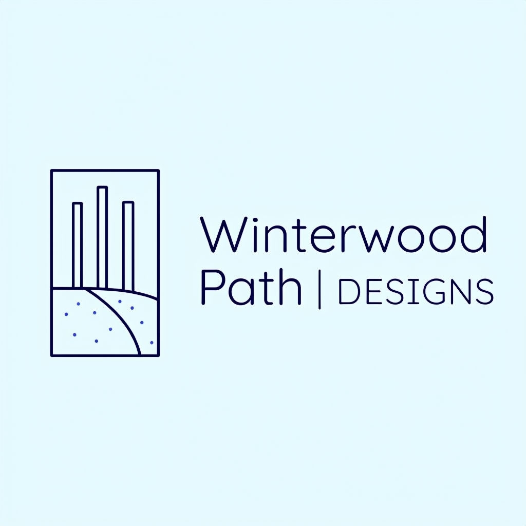 Elegant Winterwood Path Logo for Interior Design Firm