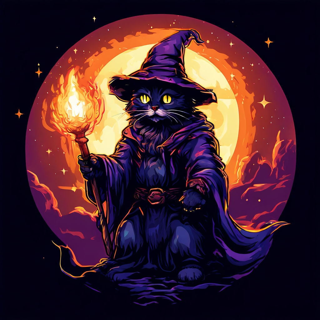 Cat mage in pixel art style by Gamma Nitro 356 - Playground