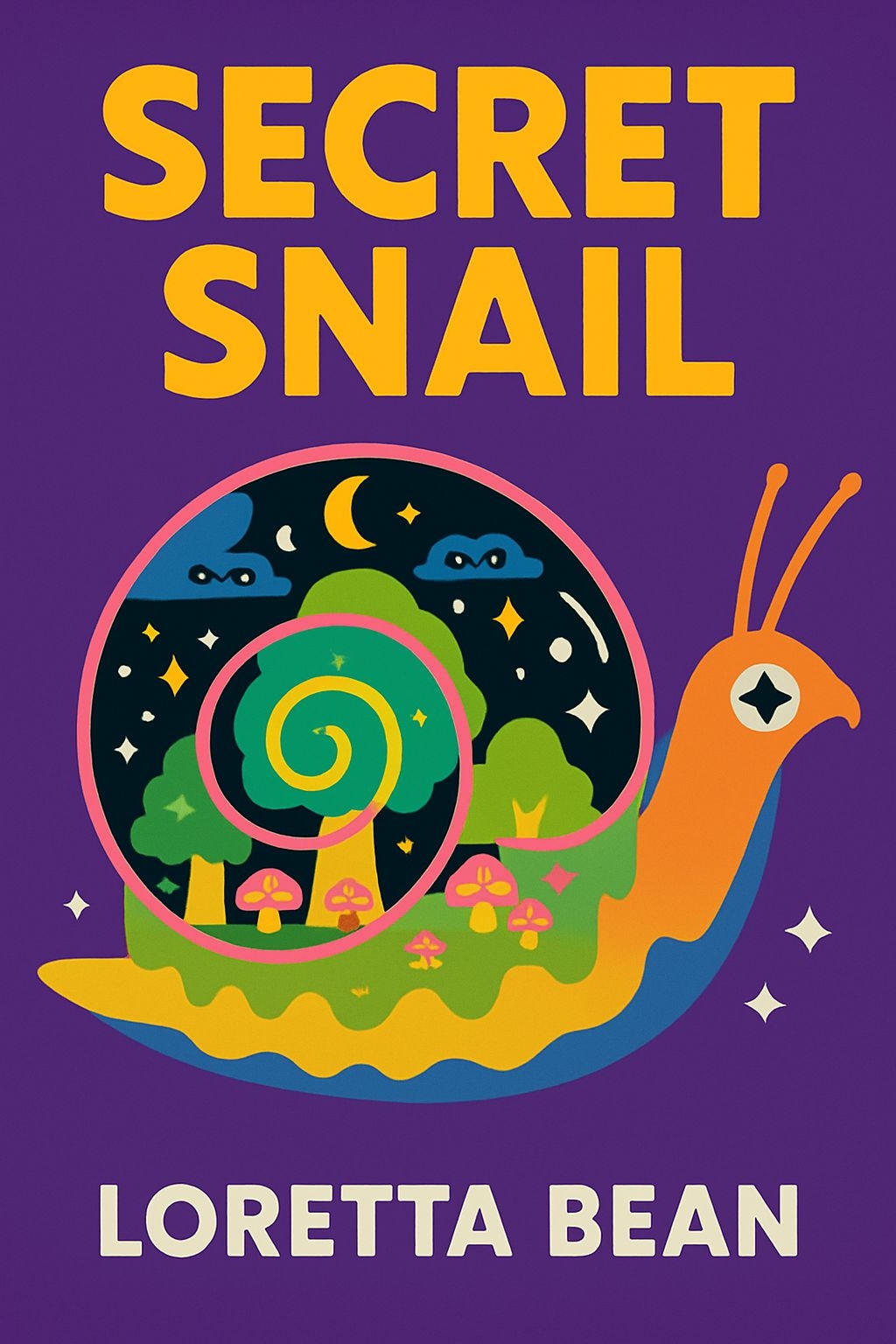 Whimsical Secret Snail Adventure Book Cover Illustration EBook Cover