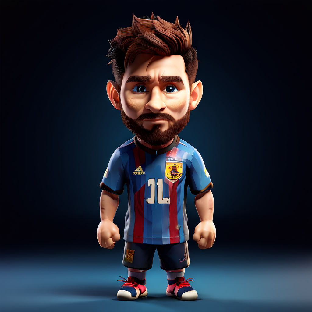 Lionel messi 3d toon standing by Priyanka Marwaha - Playground