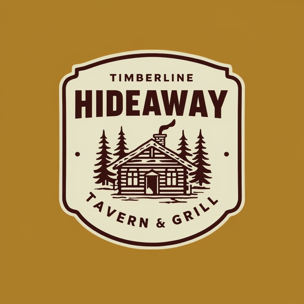 Vintage Timberline Hideaway Tavern & Grill Logo Design