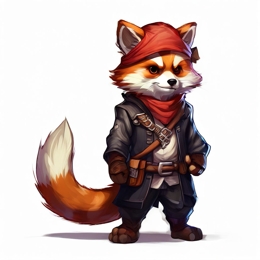 Fox dressed as a pirate