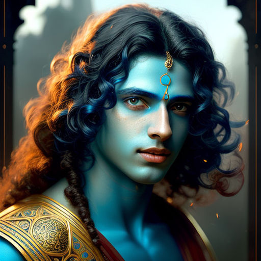 Handsome young teenage male Lord Krishna by Rosangela Cavalcante ...