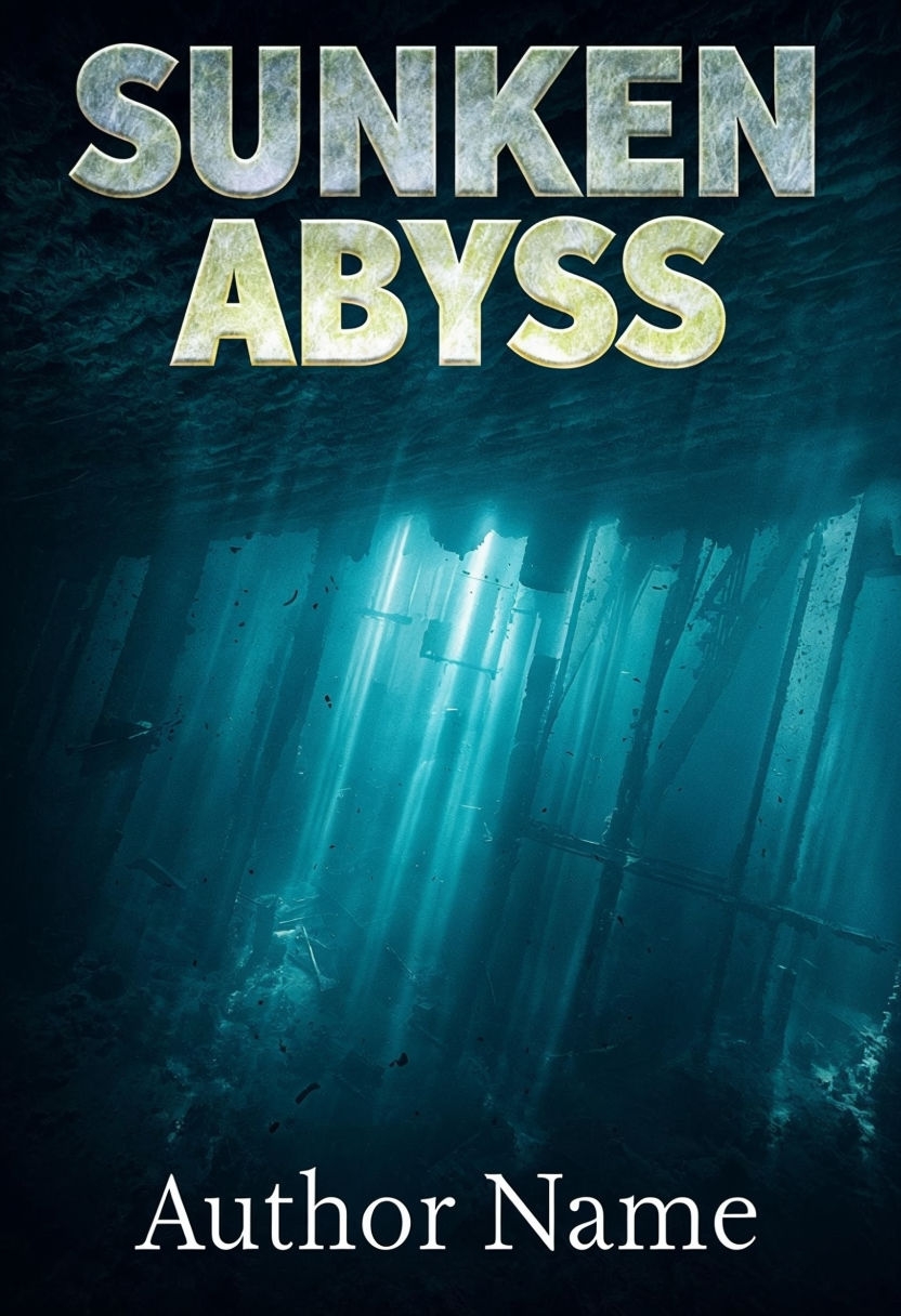 Dramatic Sunken Abyss Underwater Scene EBook Cover