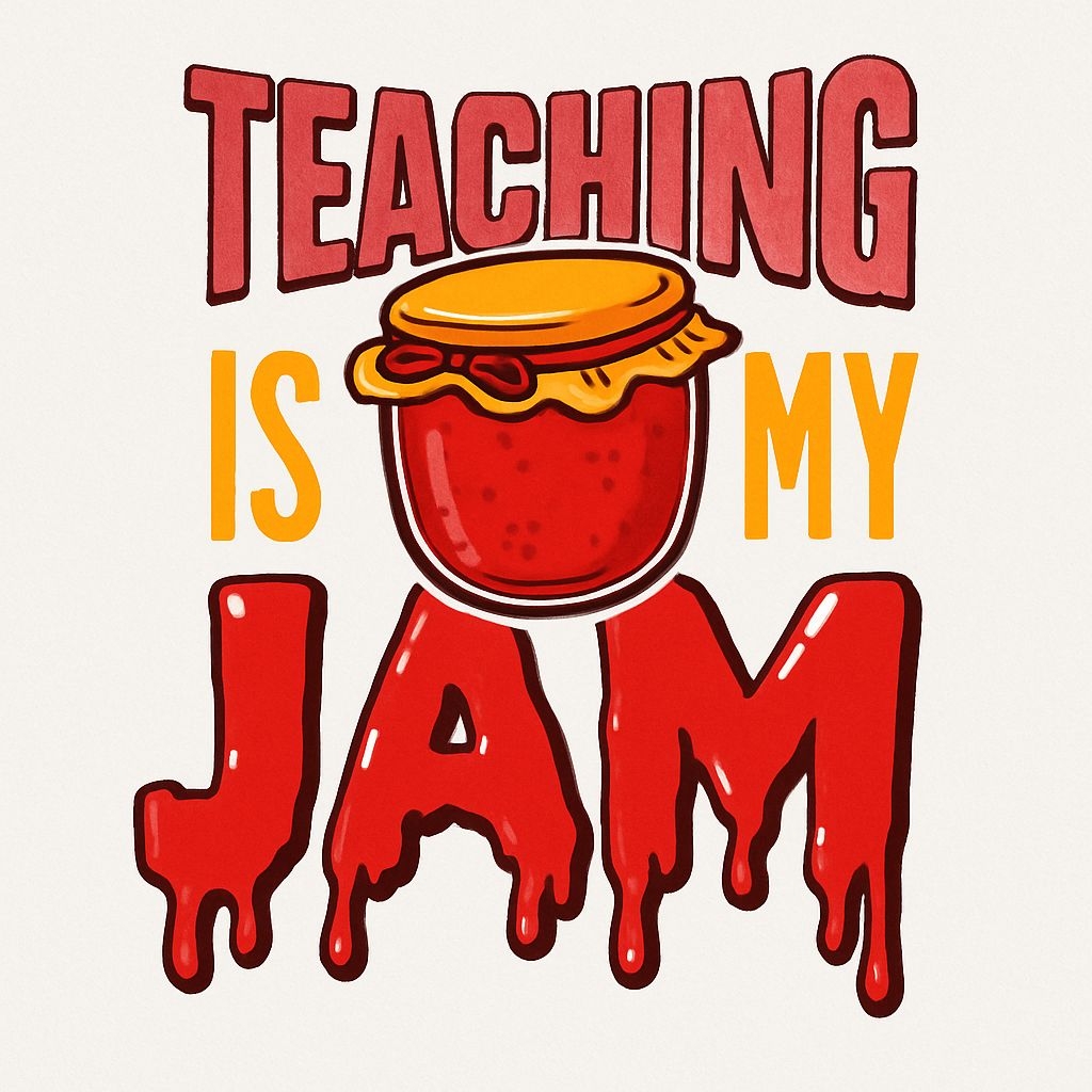 Teaching is My Jam Colorful Jar Sticker