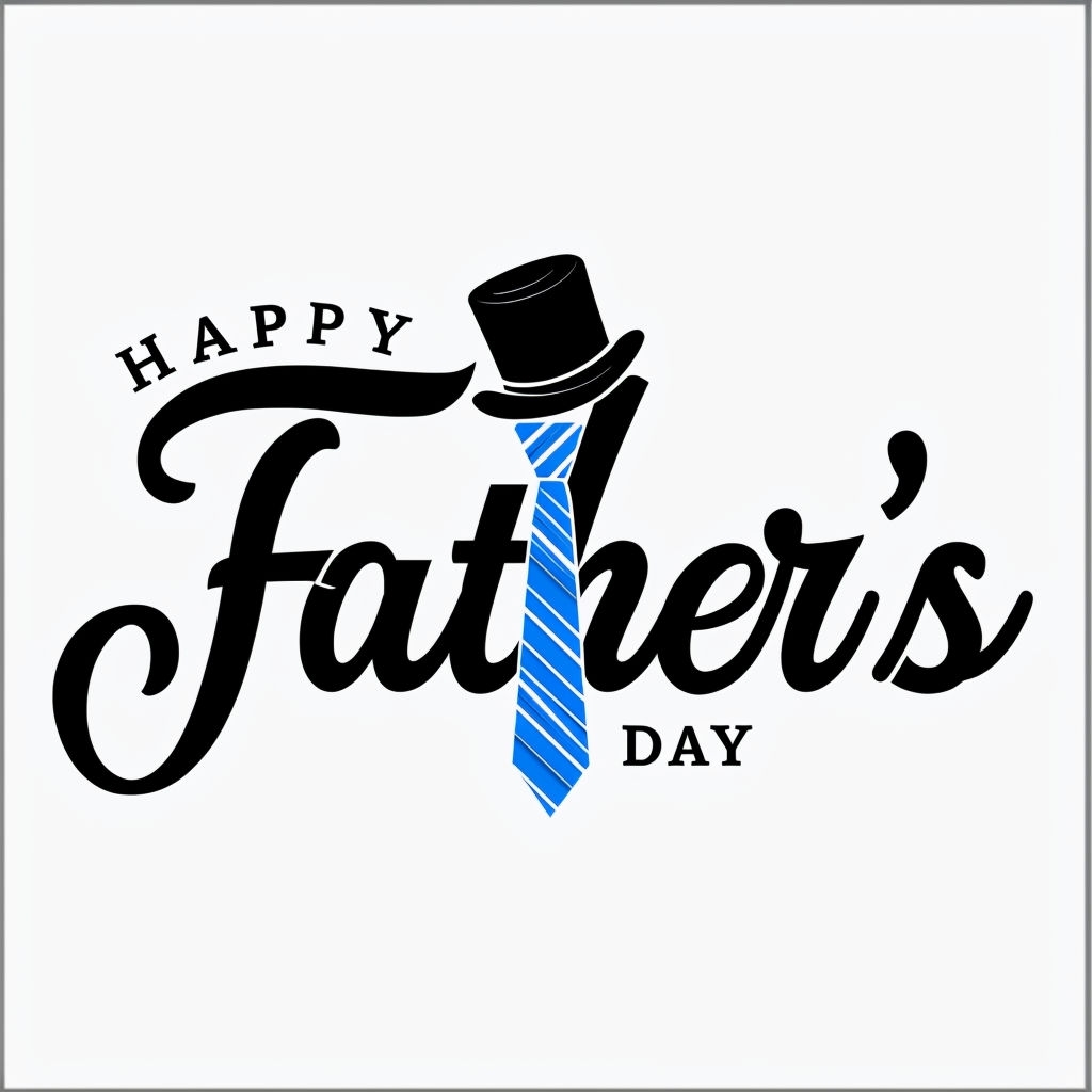 Happy Father's Day Elegant Cursive Design T-shirt