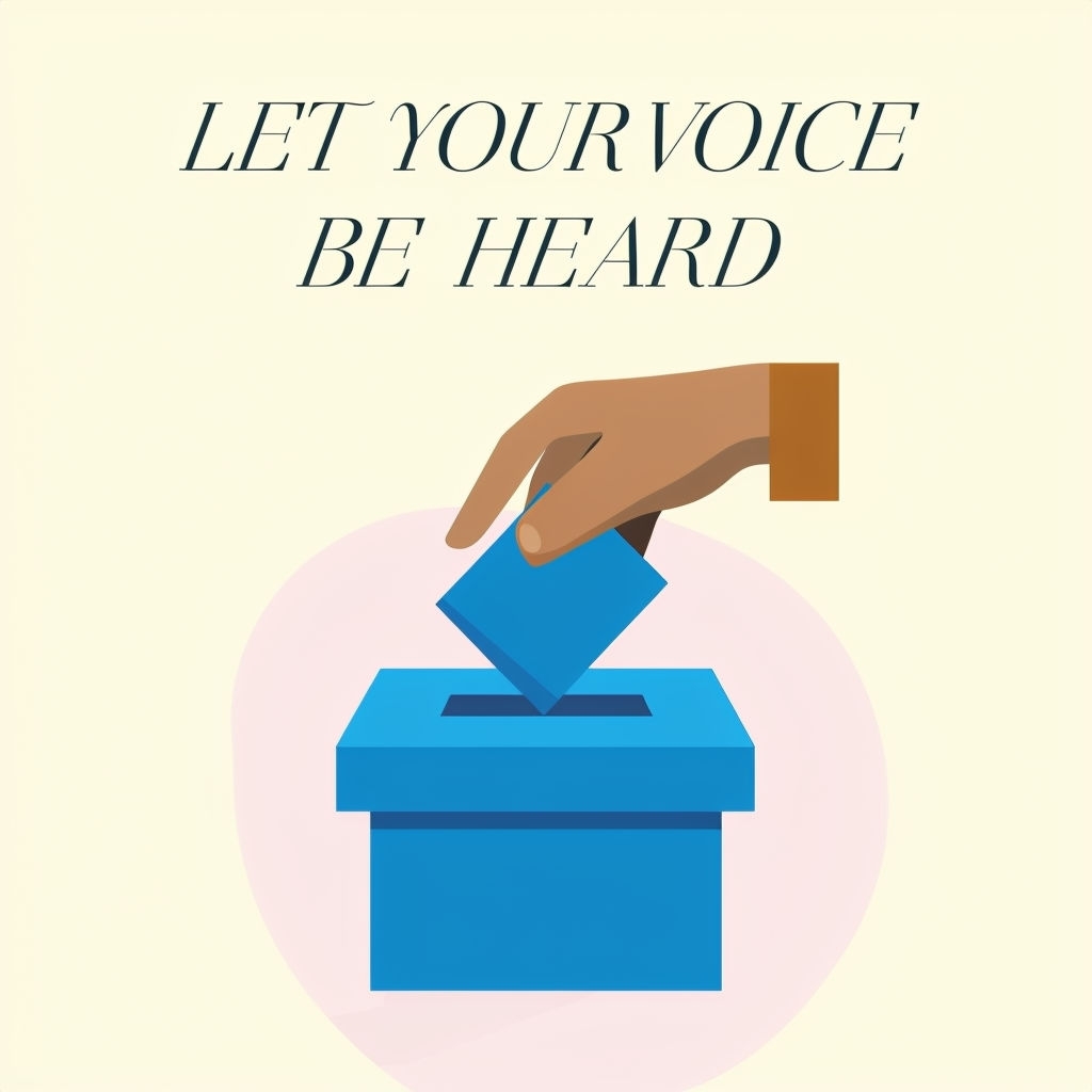 Let Your Voice Be Heard Voting Graphic Poster