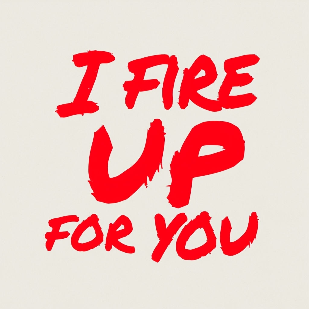 I Fire Up for You Bold Brushstroke Minimalist T-Shirt