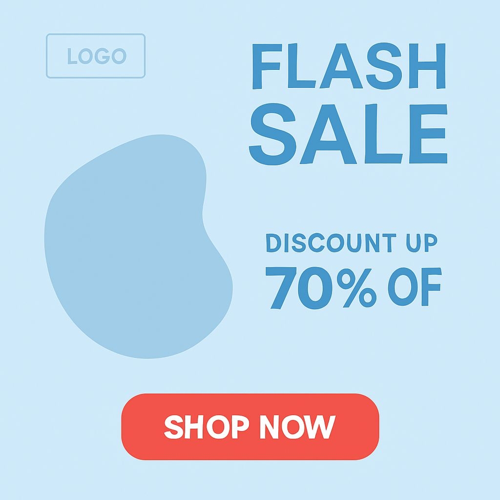 Modern Clean Flash Sale Social Media Ad Template Design Ads