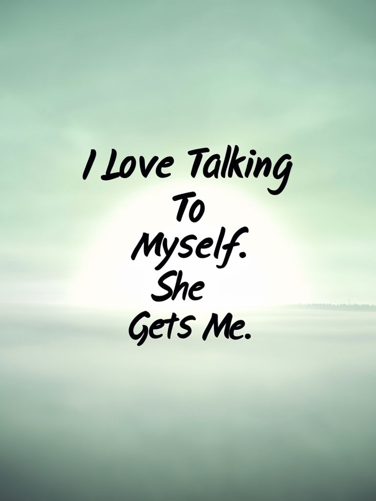 Ethereal 'I Love Talking To Myself' Typography Art Poster