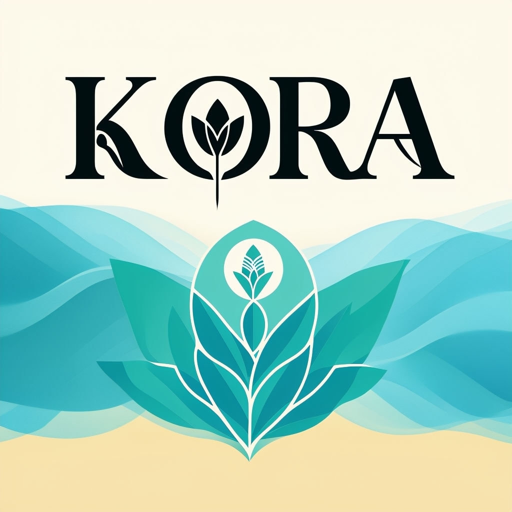Minimalist KORA Logo Design with Nature Elements T-shirt