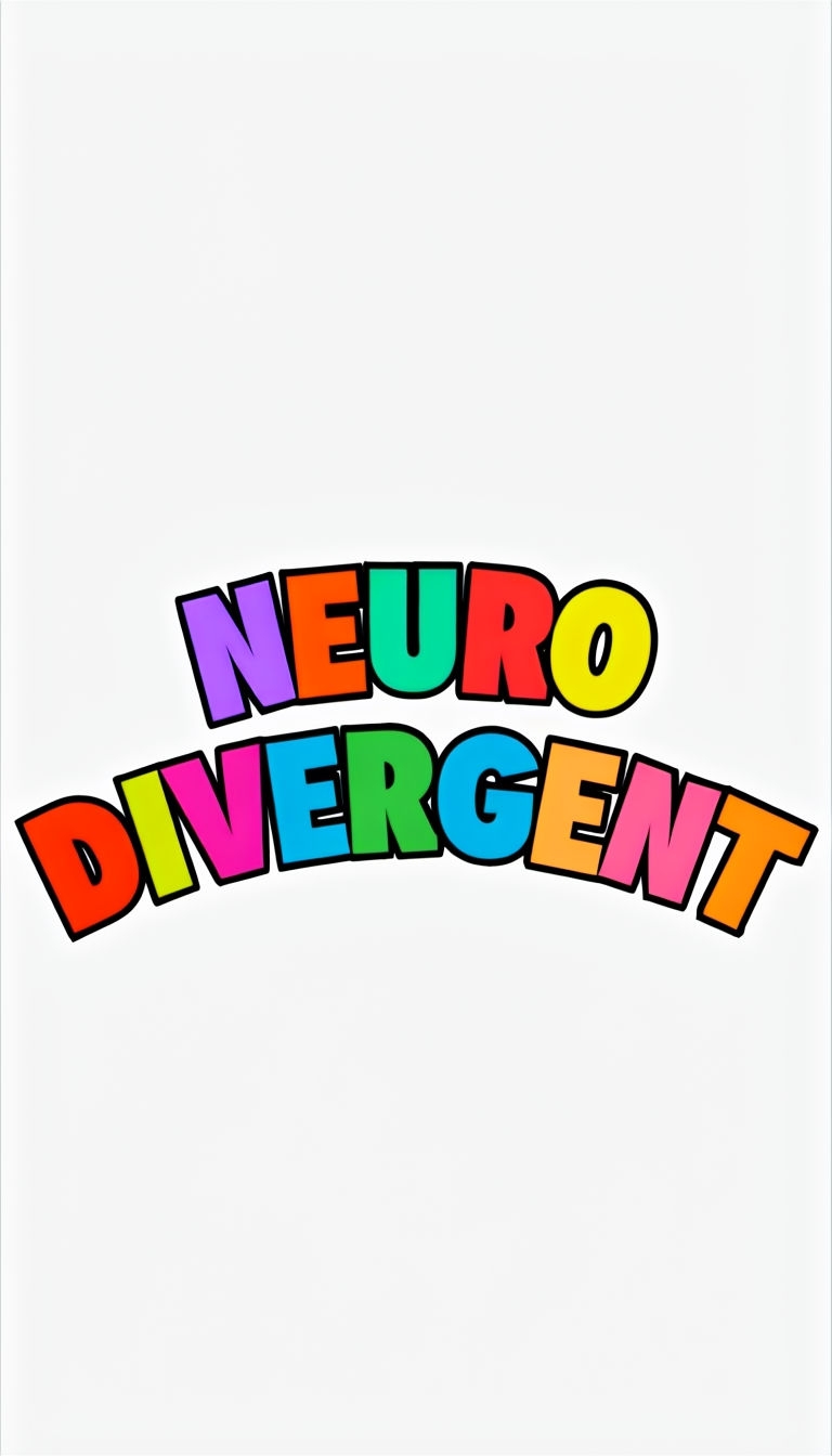 Vibrant Neuro Divergent Colorful Text Design Phone Case Cover