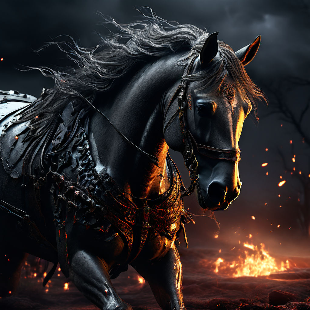 evil black horse wallpaper