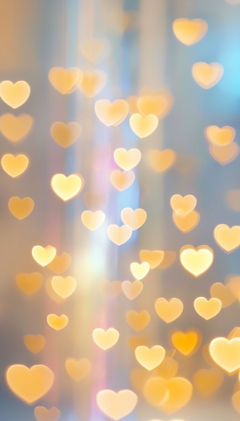 Dreamy Heart-Shaped Bokeh Photography for Romantic Vibes Social Media Post